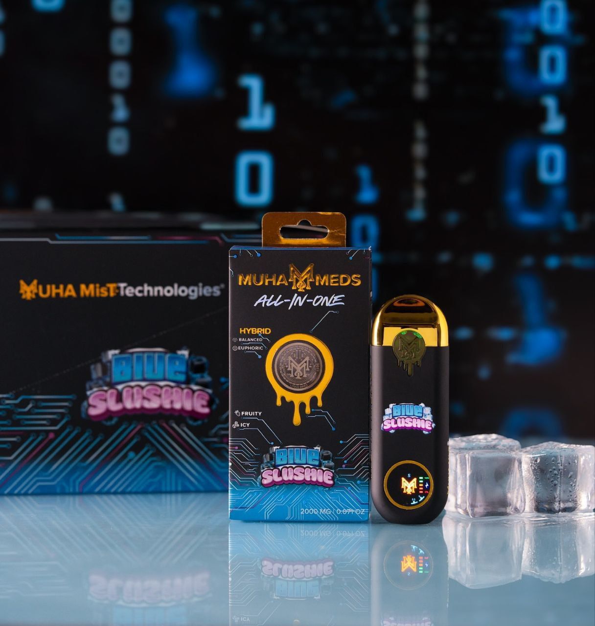 New Muha Gen 3 Blue Slushie Hybrid 1000MG Disposable Vape New Muha Gen 3 Blue Slushie Hybrid 1000MG Disposable Vape